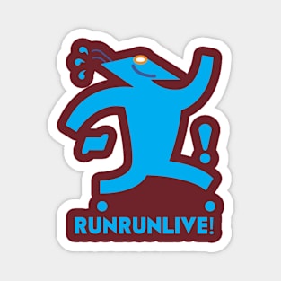 RunRunLive Blue Logo for shirts Magnet