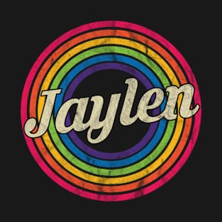 Jaylen- Retro Rainbow Faded-Style T-Shirt