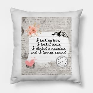 Fleetwood Mac Landslide Lyrics Print Pillow