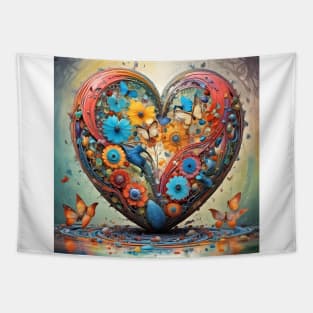 Very decorative heart Tapestry