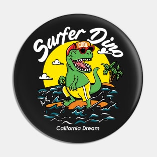 Surfer Dino Pin