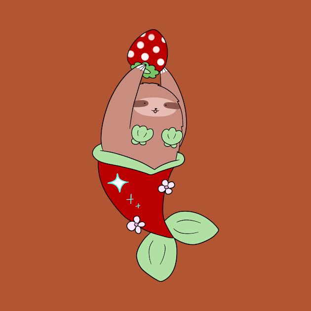 Strawberry Mermaid Sloth by saradaboru