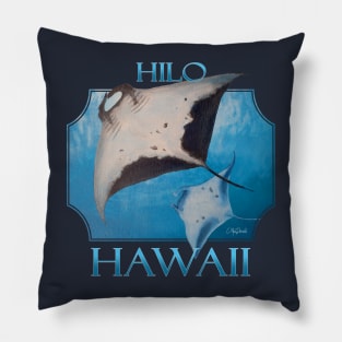 Hilo Hawaii Manta Rays Sea Rays Ocean Pillow