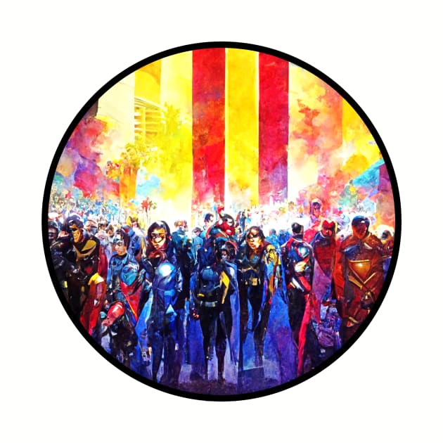 Outside Comic-Con Painting - Circle by Nightwing Futures