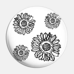 Minimal Sunflower Repeat Pin