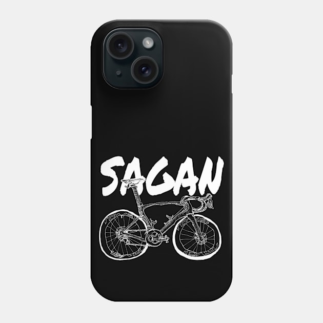 S-Works Sagan White Bicycle Drawing Phone Case by eVrydayART