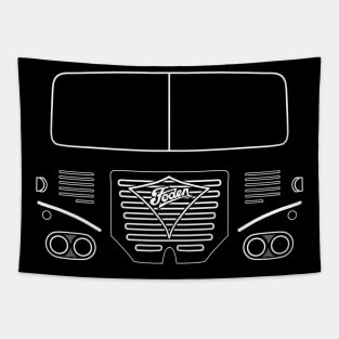 Foden S40 1970s heavy lorry white outline graphic Tapestry