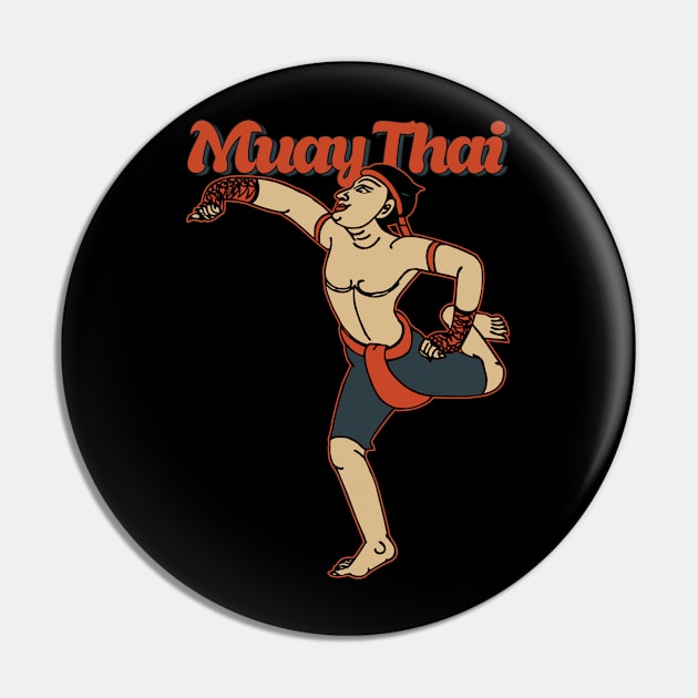 Vintage Muay Thai Pin by KewaleeTee