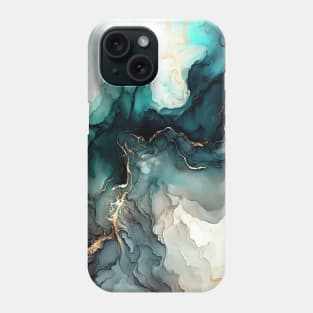 Blue Smoked - Abstract Alcohol Ink Art Phone Case