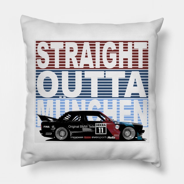 Straight Outta München BMW M3 DTM Pillow by NeuLivery