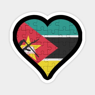 Mozambican Jigsaw Puzzle Heart Design - Gift for Mozambican With Mozambique Roots Magnet