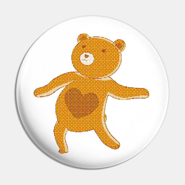 Brown dancing bear retro Pin by L’étoile stéllaire