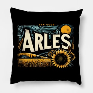 Arles Typographie - France - illustration - Van gogh Pillow