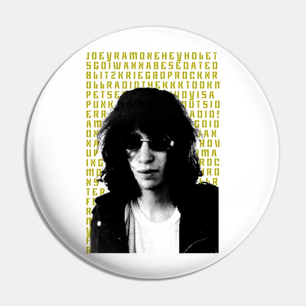 Joey Ramone Pin by Allbestshirts