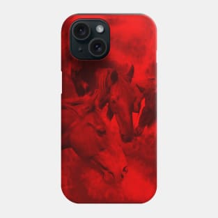 Horses in the inferno Phone Case