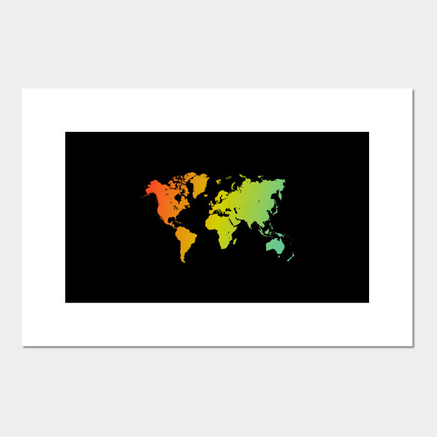 World Map Colorful Travel The World Art For Travelers Aesthetic Posters And Art Prints Teepublic