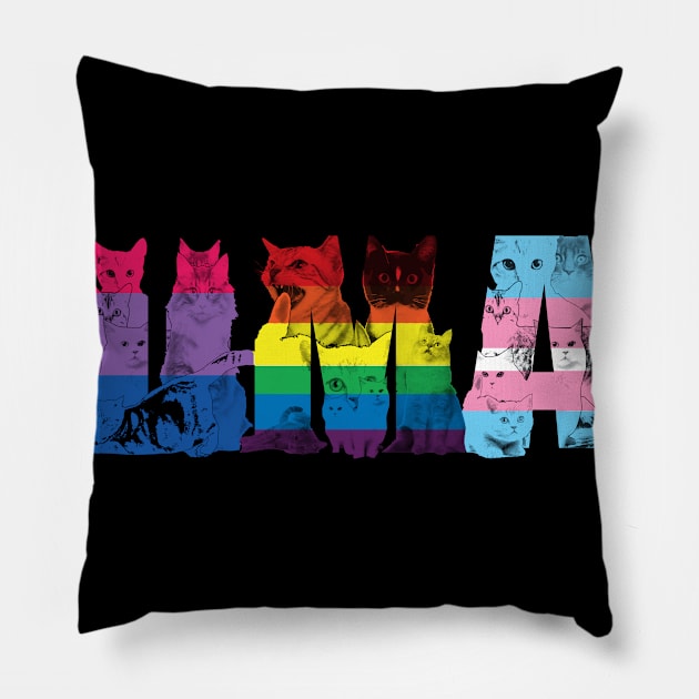 Human T-shirt with cats Pillow by avshirtnation