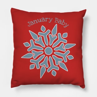 January Baby snowflake Pillow