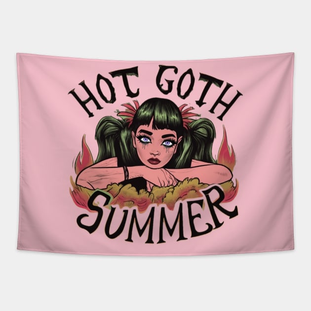 Hot Goth Summer Tapestry by INLE Designs