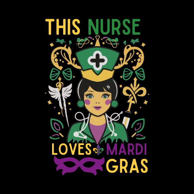 Mardi Gras Nurse This Nurse Loves Funny Mardi Gras by Figurely creative