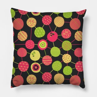 Colorful Connected Dots Pillow