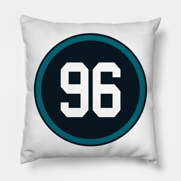 Adam Gotsis Number 96 Jersey Jacksonville Jaguars Inspired Pillow by naesha stores