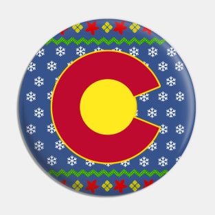 Ugly Christmas Colorado Flag Pin