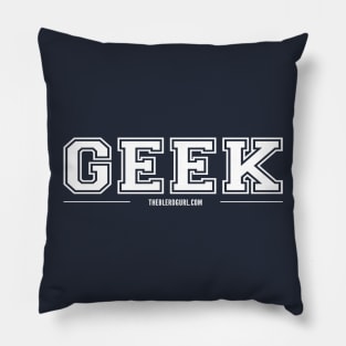 GEEK VARSITY WHITE Pillow