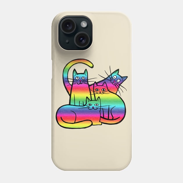 Rainbow cats Phone Case by ewdondoxja