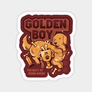 Golden Boy - Cute Golden Retriever Dog Gift Magnet