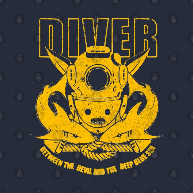 Blue & Gold Diver by TCP