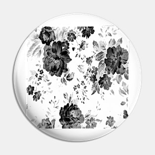 ROSES GRAY BLACK Pin