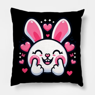 Bunny Love Takes Flight Pillow