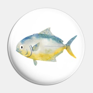 Little Blue Yellow Fish Pin