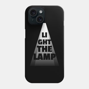 Light the lamp in white spotlight Phone Case