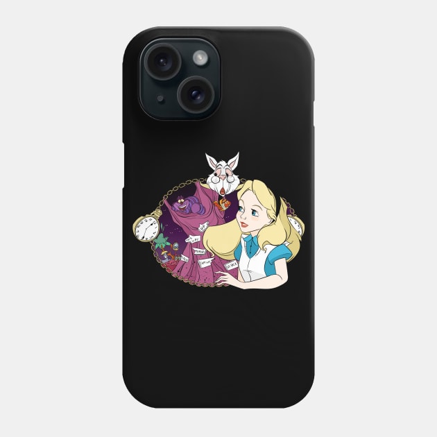 Alice in Wonderland Longing Phone Case by Drea D. Illustrations