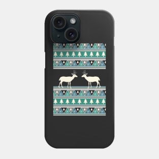 Christmas pattern with deer Phone Case