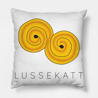 Swedish Lussekatt Lucia Saffron Bun Pillow