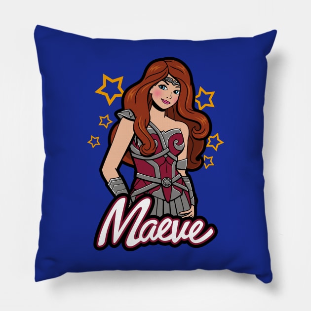 Heroic Queen Maeve Female LGBTQ Superhero Parody Pillow by BoggsNicolas