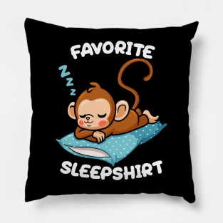 Cute Little Monkey Sleeping Nap Favorite Sleep time Pajama Pillow