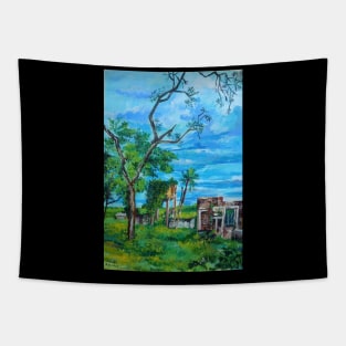 Rural Area House. Tapestry