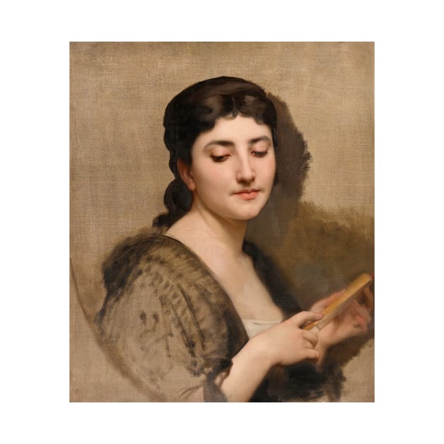 A Young Woman with a Fan by William-Adolphe Bouguereau by Classic Art Stall