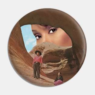 Desery Eye - Surreal/Collage Art Pin