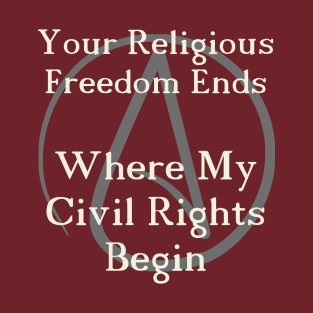 Religious Freedom, with atheist logo T-Shirt