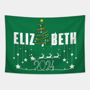 Elizabeth Christmas Cute 2023 Family Women's Christmas Elizabeth Holiday Tapestry
