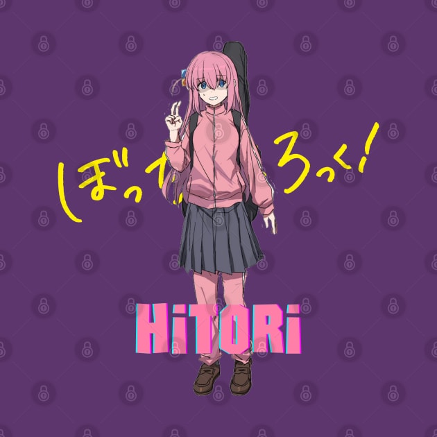 Hitouri Gotoh Bocchi The Rock anime girl by the-Bebop