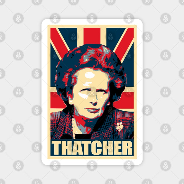 Margaret Thatcher Propaganda Poster Pop Art Magnet by Nerd_art