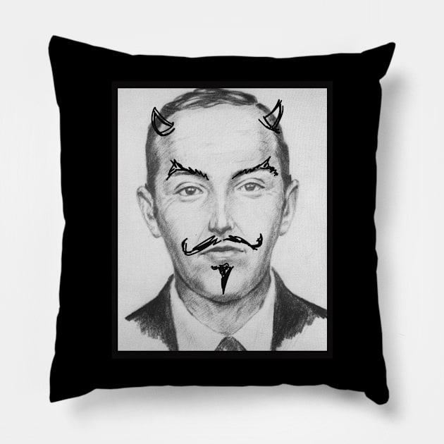 DB Cooper Doodle Pillow by @johnnehill