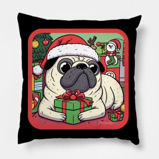 Santa Pug Pillow