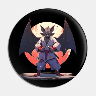 Kawaii Style Karate Master Bat Pin